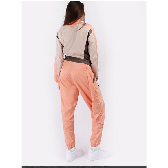 Women's Nike Air Jordan THE FUTURE Primal Flight Jumpsuit Peach Tan Size Large - Picture 2 of 8